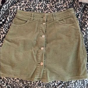 zara button up skirt